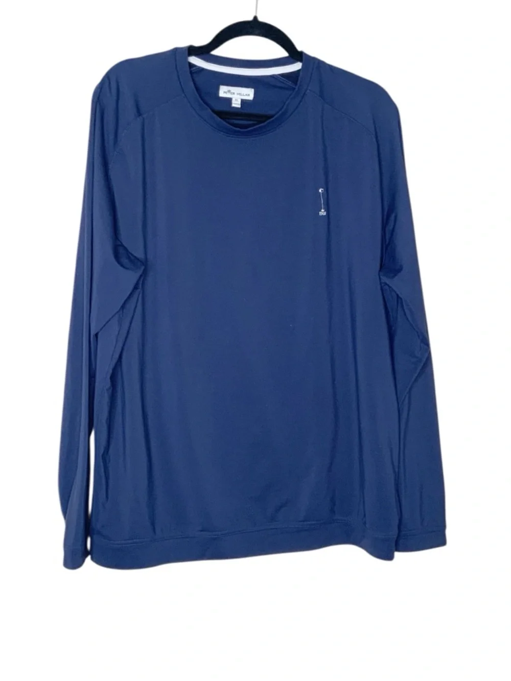Peter Millar Long-Sleeve Performance Shirt - Navy Blue - Picture 1 of 2
